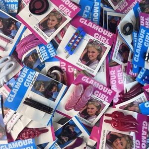 Vtg 90s Glamour Girl Opti-Ray Hair Barrette FRANCE MADE Blind Bag Bundle Of 2